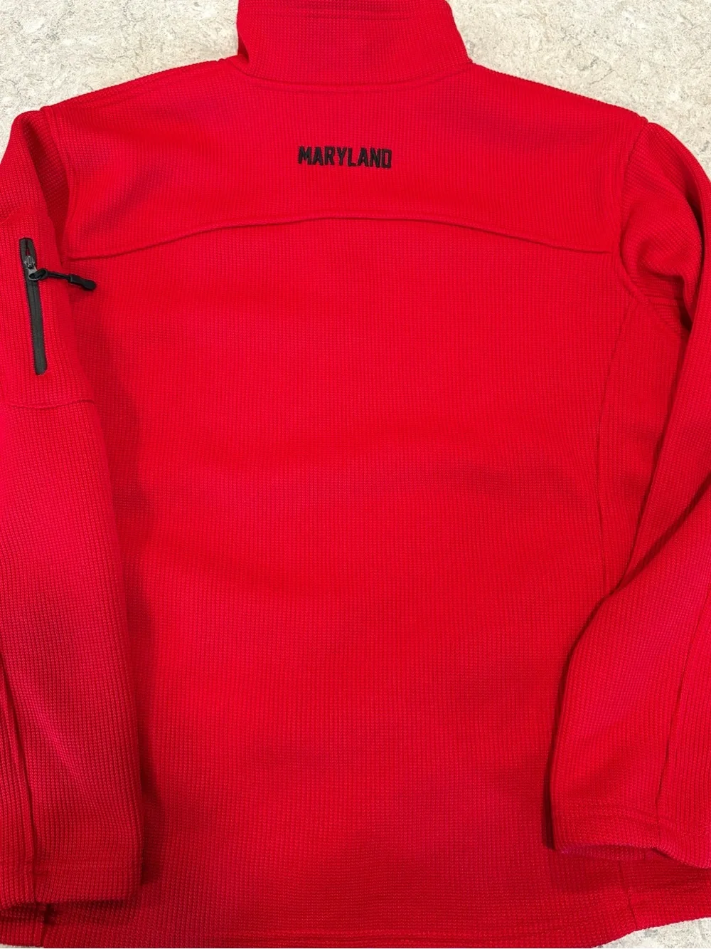 Maryland Terrapins Campus Heritage Men's Red Quarter-Zip Pullover-Medium